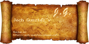 Jech Gusztáv névjegykártya