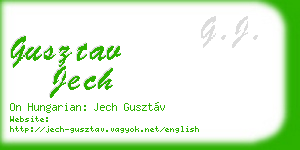 gusztav jech business card