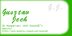 gusztav jech business card